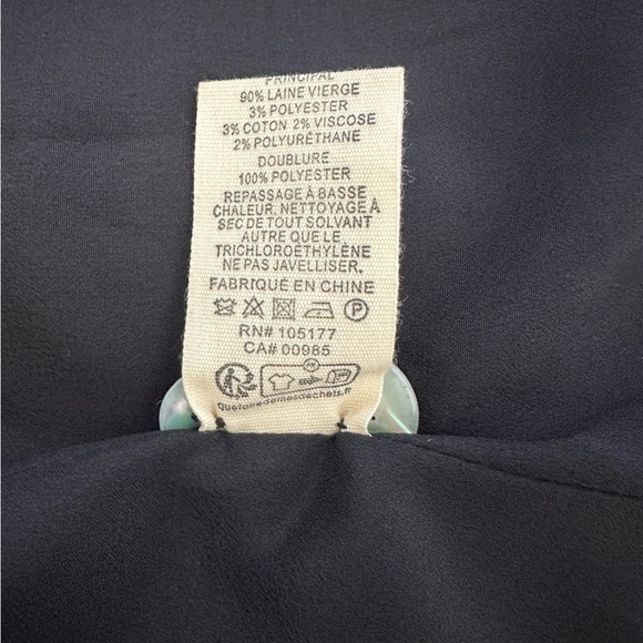 Ulla Johnson Dhemi Striped Wool Blazer Jacket in Noir $995 NEW Size 2 - Picture 13 of 14